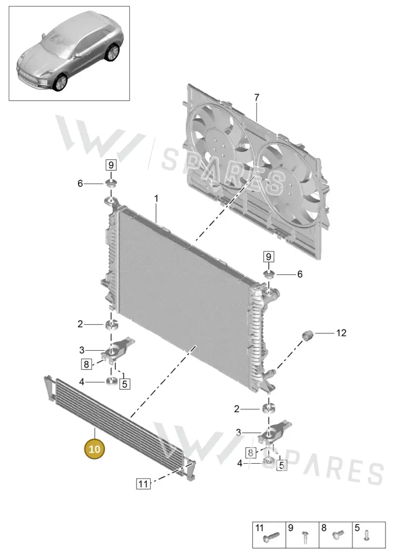 95B820746B — Porsche Macan R4 TFSI (2018-) diagram p52000116, position 10
