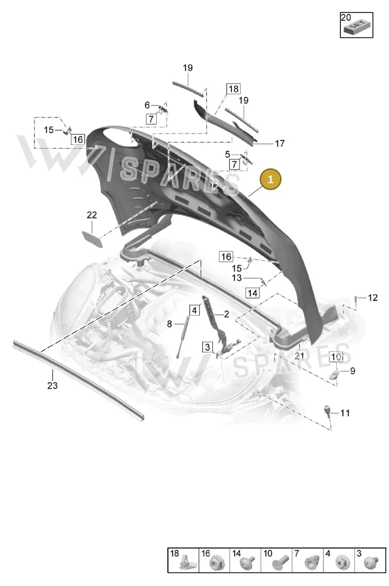 95B823031LYGRV — Porsche Macan (2018-2022) diagram p52000160, position 1