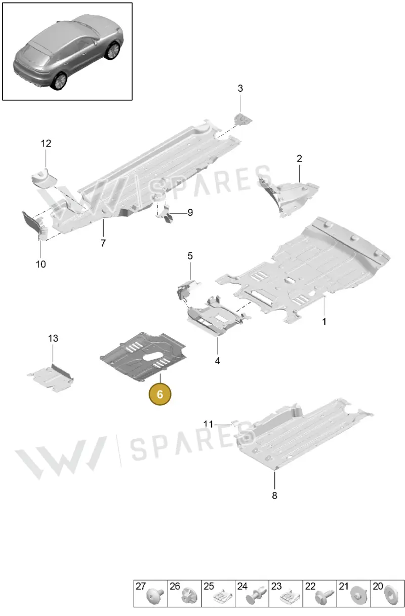 95B825209E — Porsche Macan (2018-2022) diagram p52801700, position 6