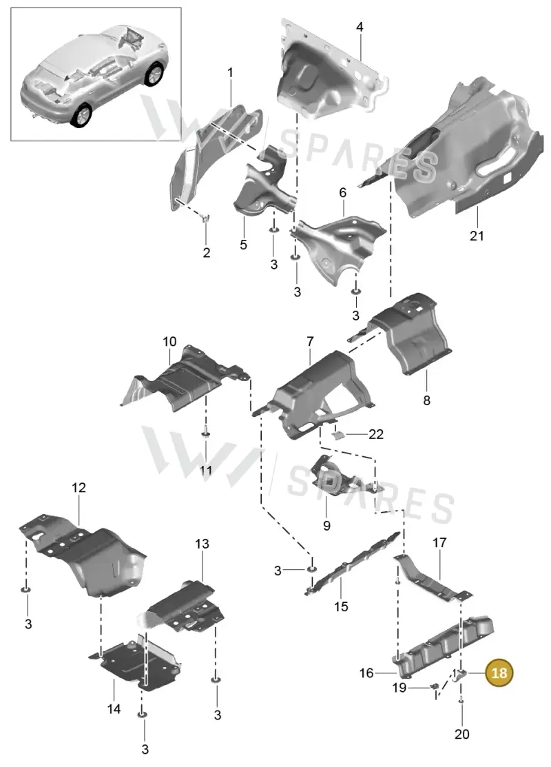 95B825352B — Porsche Macan GTS (2013-2018) diagram p44801072, position 18