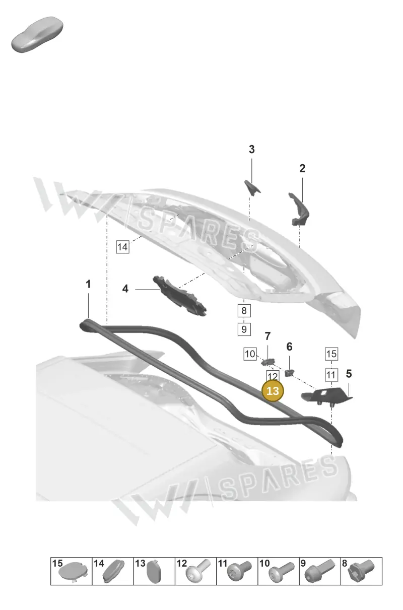 95B827751 — Porsche Panamera (2020-2023) diagram p58803210, position 13