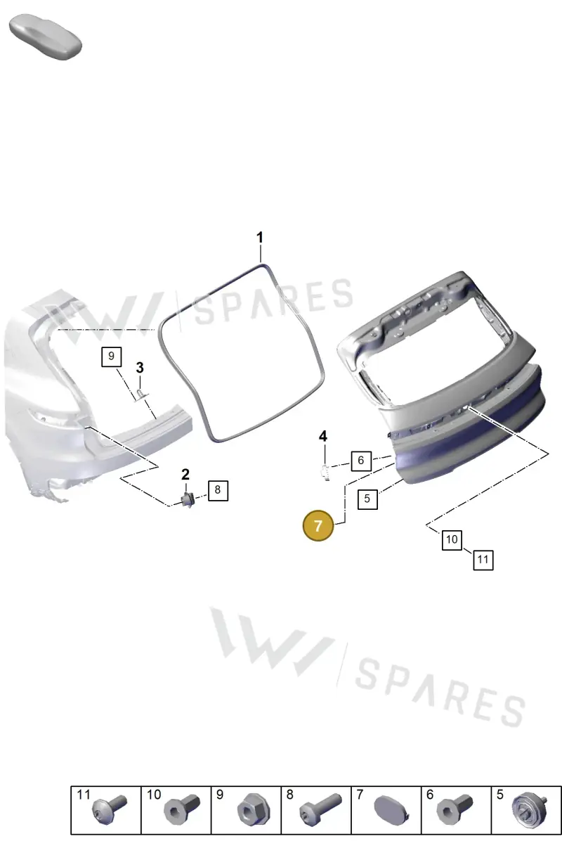 95B827751 — Porsche Cayenne Coupe (2023-2023) diagram p60803120, position 7