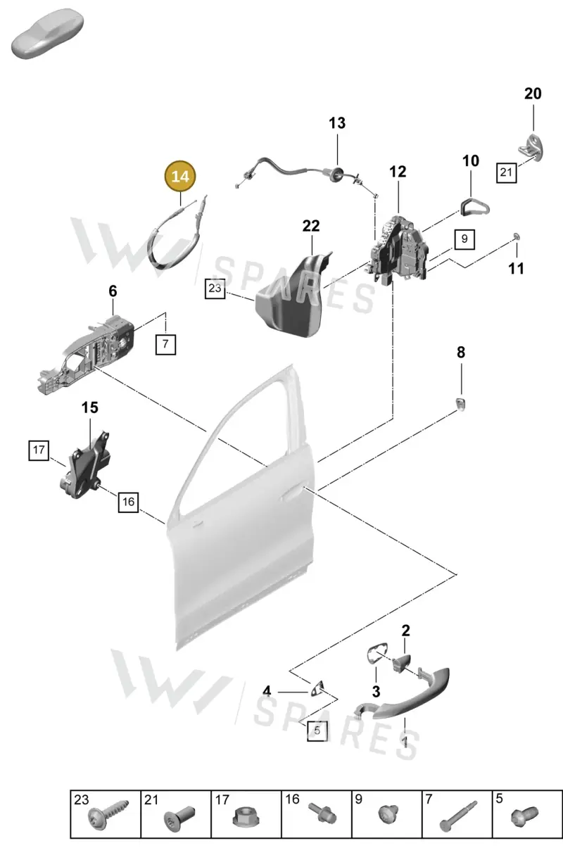 95B837017 — Porsche Cayenne Coupe (2023-2023) diagram p60804200, position 14