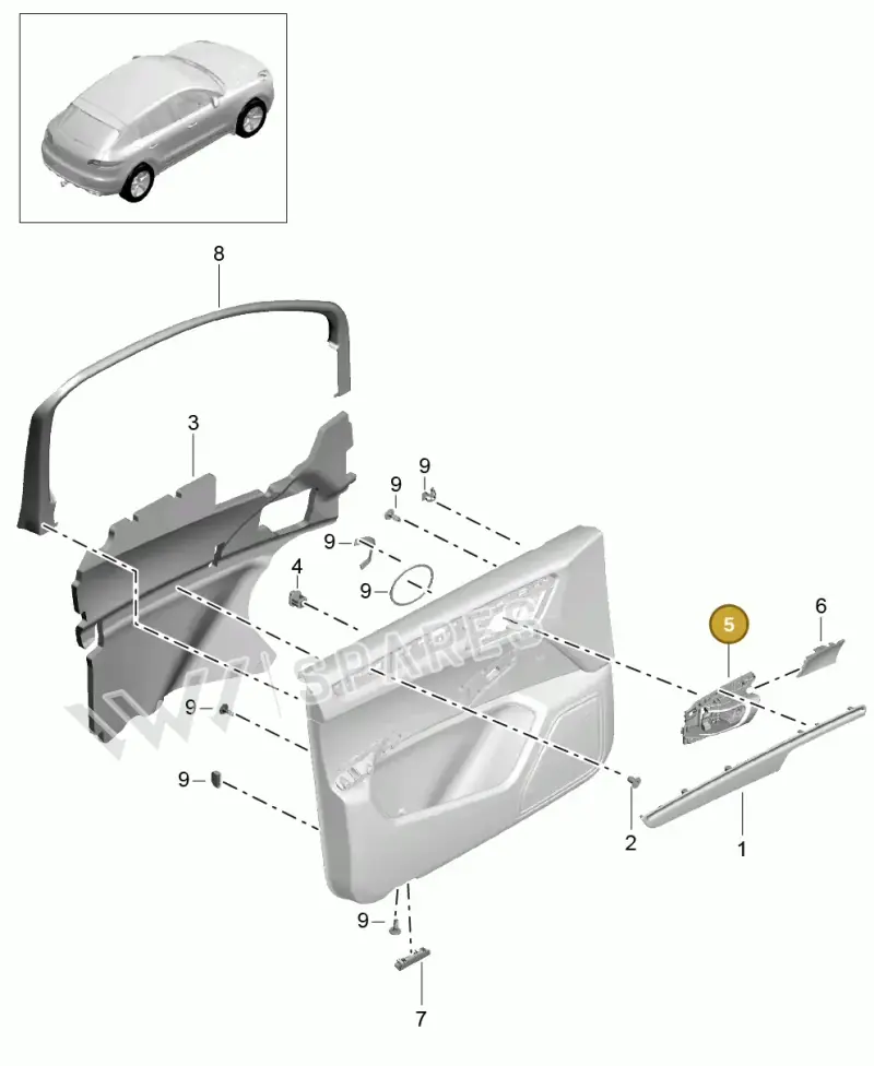 95B837019GT8 — Porsche Macan (2013-2018) diagram p44808040, position 5
