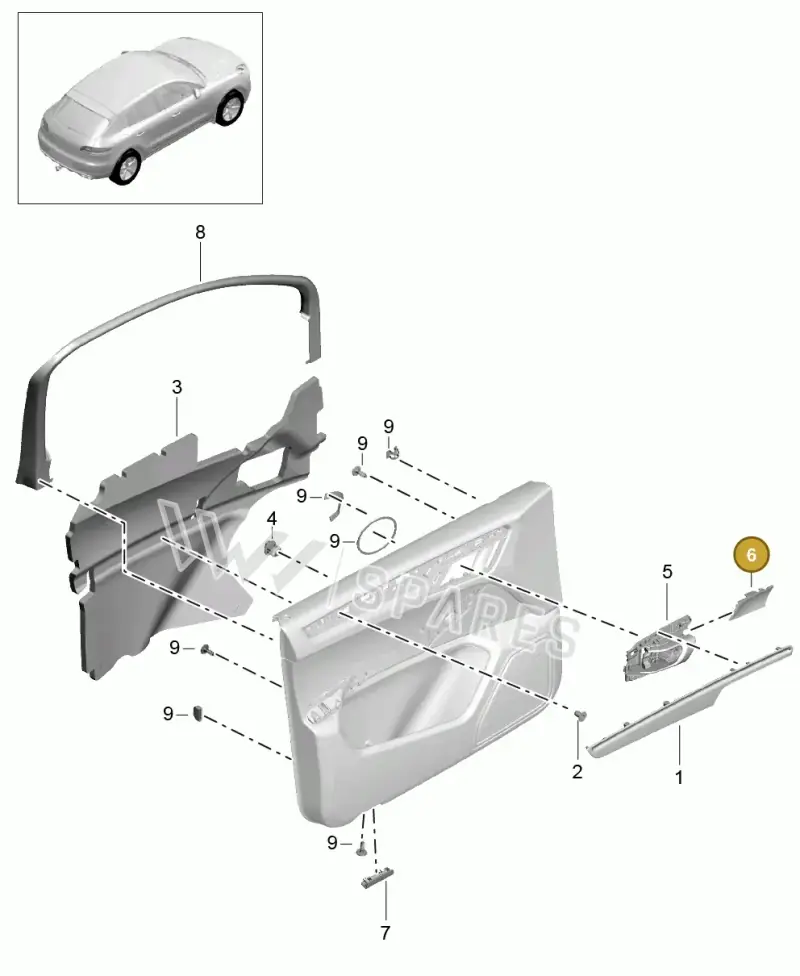 95B837095B1E0 — Porsche Macan (2013-2018) diagram p44808040, position 6
