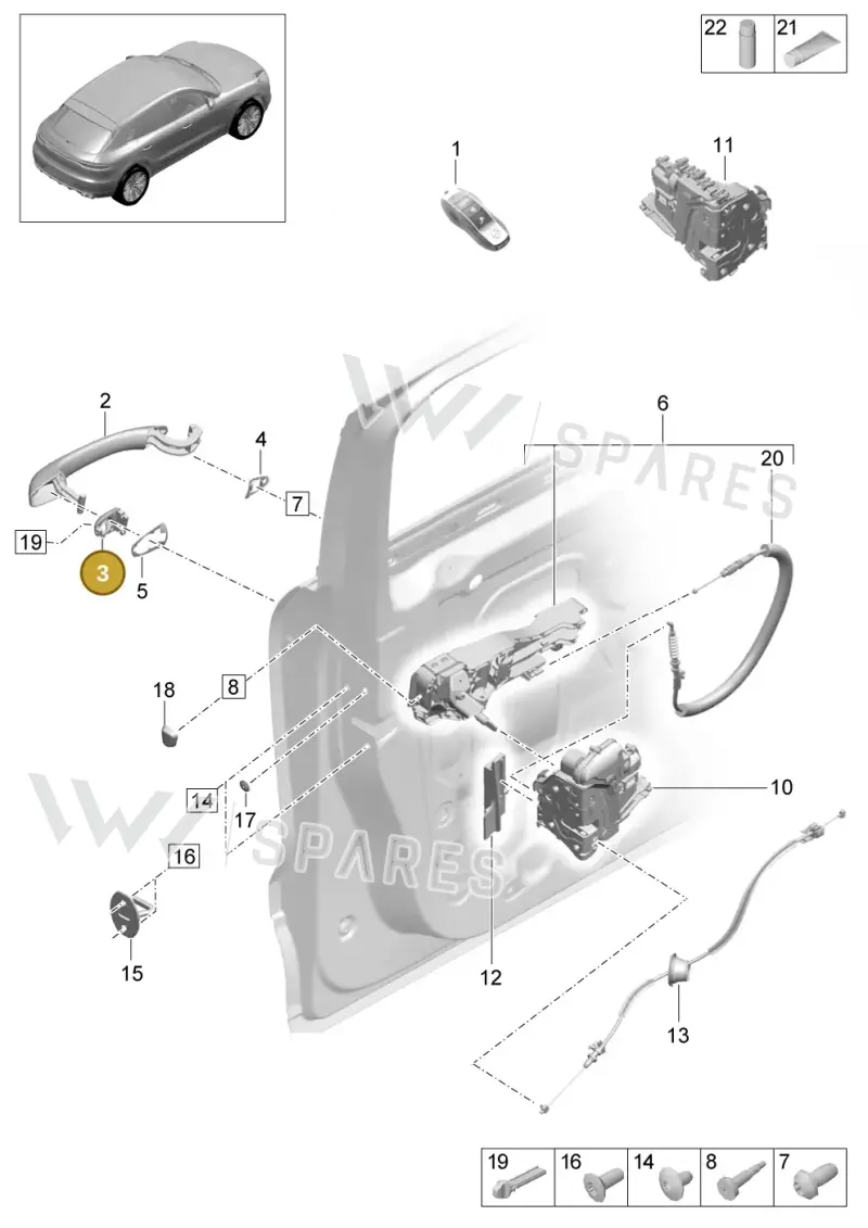 95B837329 — Porsche Macan R4 TFSI (2018-) diagram p52000202, position 3
