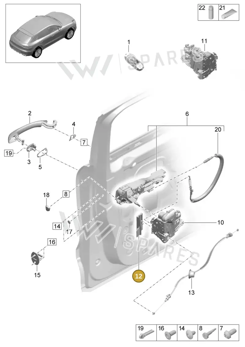 95B837350 — Porsche Macan R4 TFSI (2018-) diagram p52000202, position 12