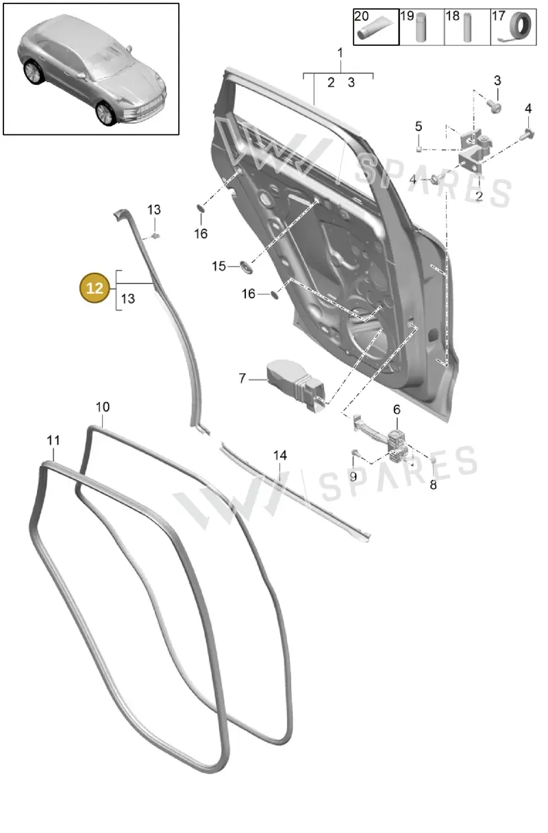 95B839762B — Porsche Macan (2018-2022) diagram p52000198, position 12
