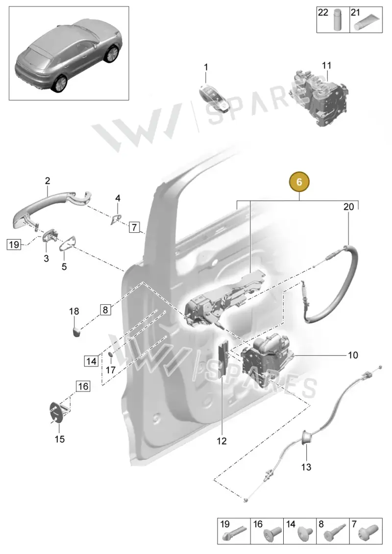 95B839886D — Porsche Macan (2018-2022) diagram p52000200, position 5+6