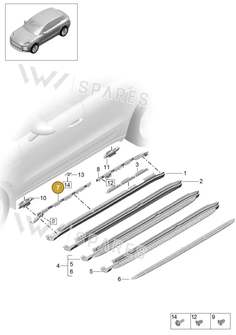 95B853557B — Porsche Macan (2018-2022) diagram p52000191, position 7