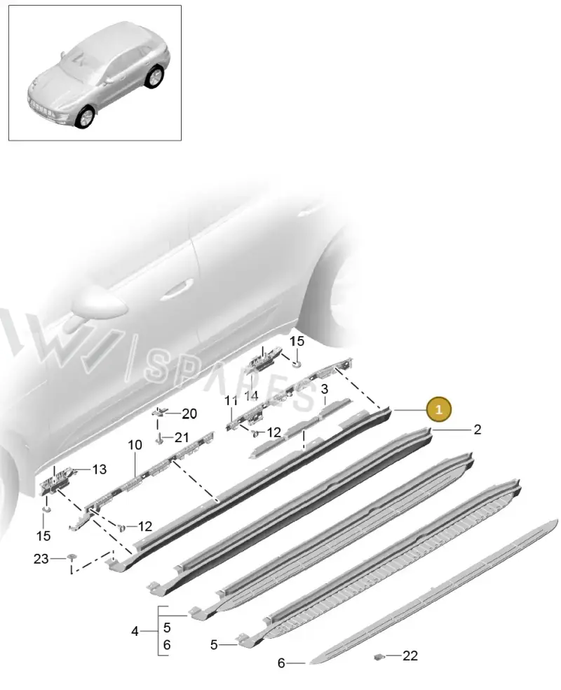 95B8535631E0 — Porsche Macan (2013-2018) diagram p44810010, position 1