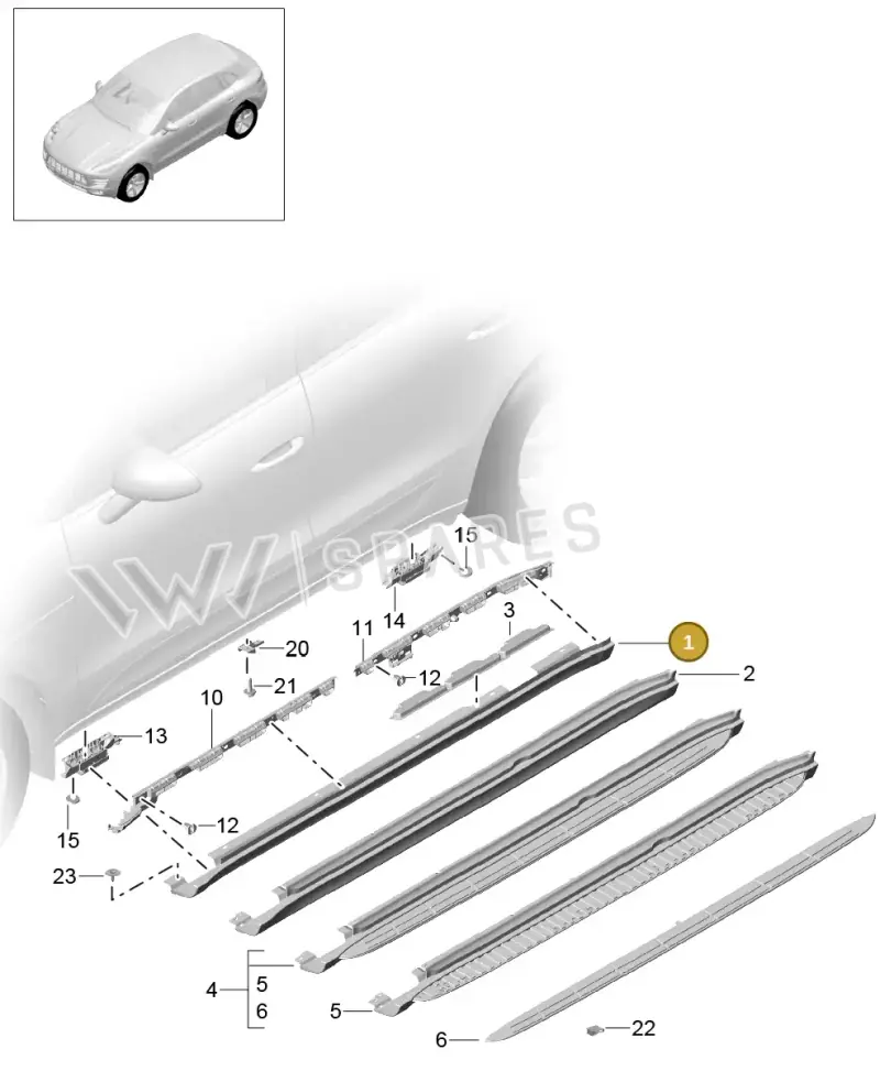 95B8535641E0 — Porsche Macan (2013-2018) diagram p44810010, position 1