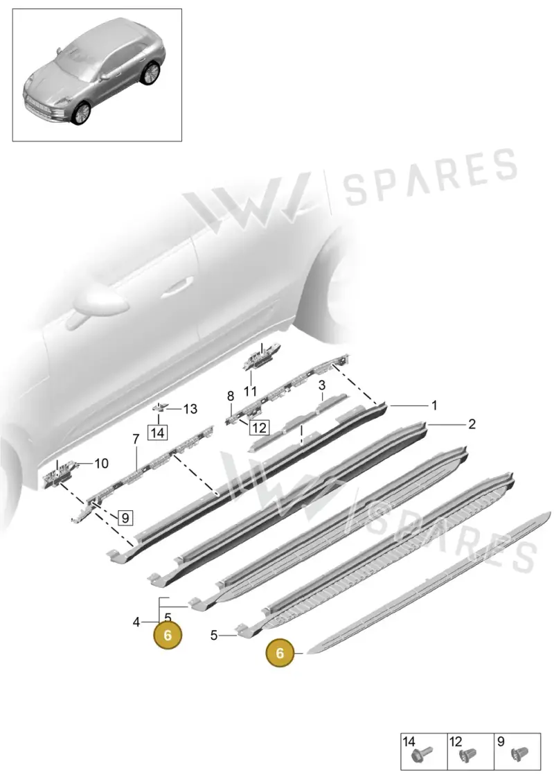 95B853807A — Porsche Macan (2018-2022) diagram p52000191, position 6