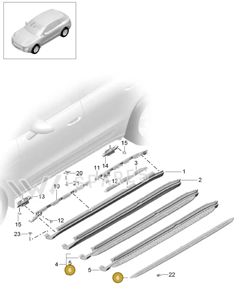 95B853808A — Porsche Macan (2013-2018) diagram p44810010, position 6