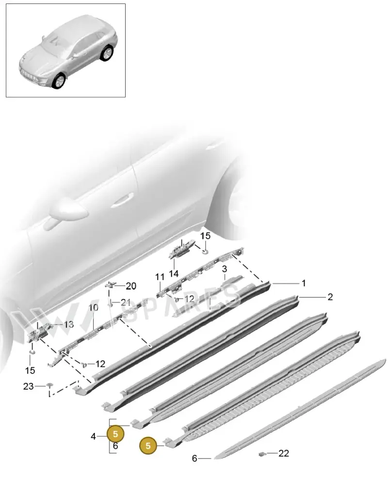 95B854885A1E0 — Porsche Macan (2013-2018) diagram p44810010, position 5