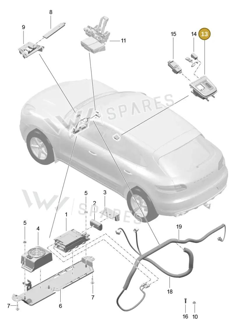95B857273A6N3 — Porsche Macan (2013-2018) diagram p44911004, position 13