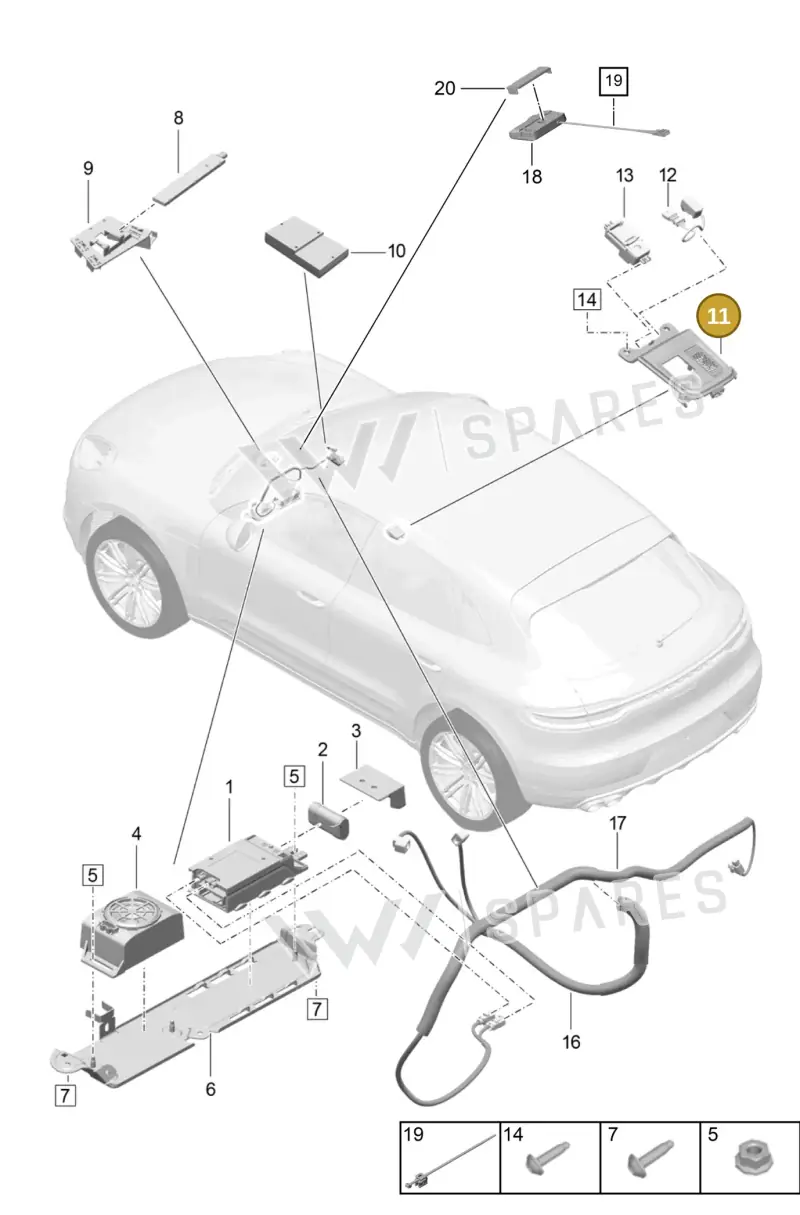 95B857273A6N3 — Porsche Macan R4 TFSI (2018-) diagram p52911040, position 11