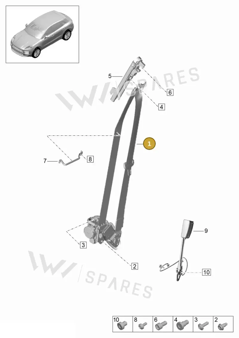 95B857705GOG6 — Porsche Macan (2018-2022) diagram p52000142, position 1