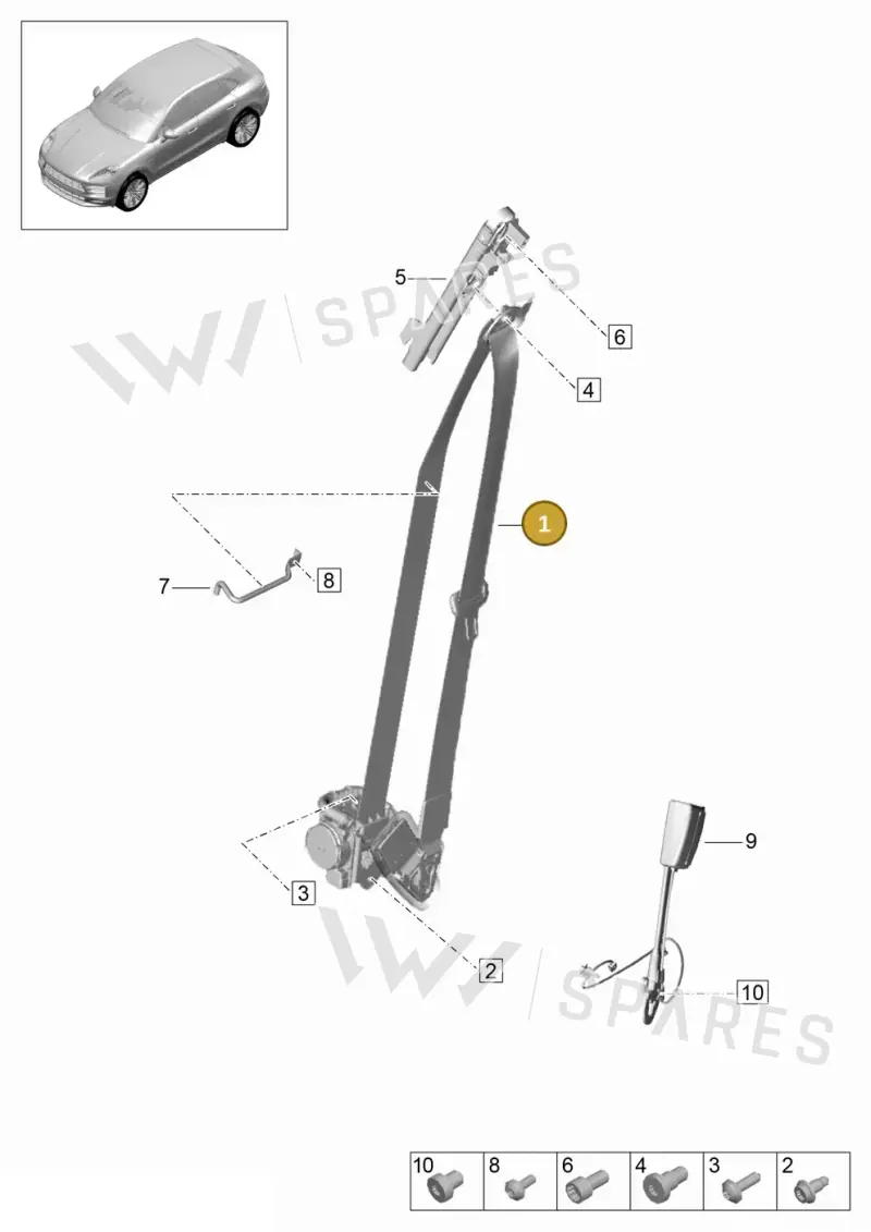 95B857706GOG6 — Porsche Macan (2018-2022) diagram p52000142, position 1