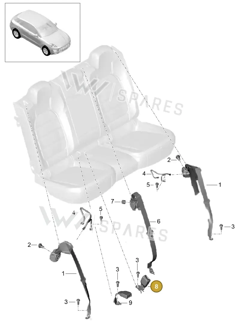 95B857754YLZ — Porsche Macan (2013-2018) diagram p44812000, position 8