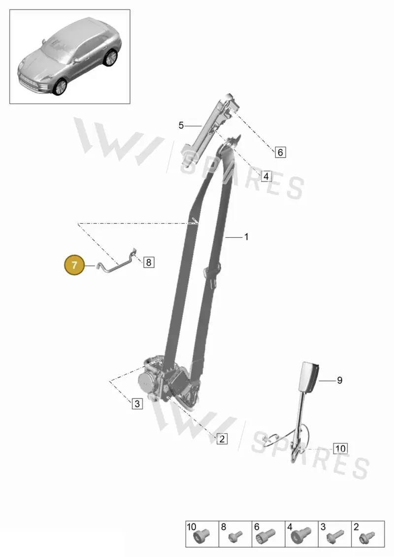 95B857817 — Porsche Macan (2018-2022) diagram p52000142, position 7