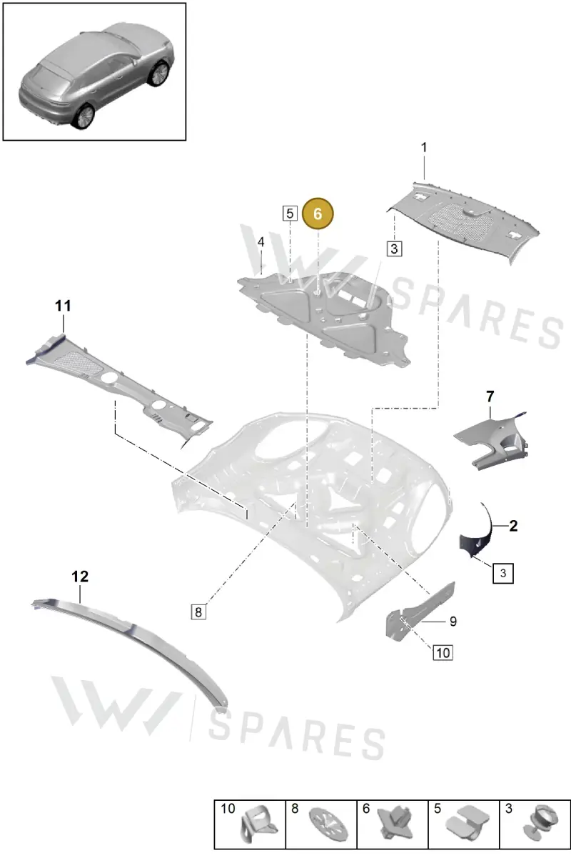 95B863151 — Porsche Macan R4 TFSI (2018-) diagram p52000192, position 6
