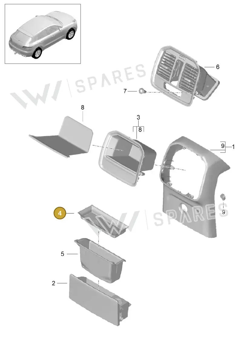 95B863170 — Porsche Macan (2013-2018) diagram p44809020, position 4