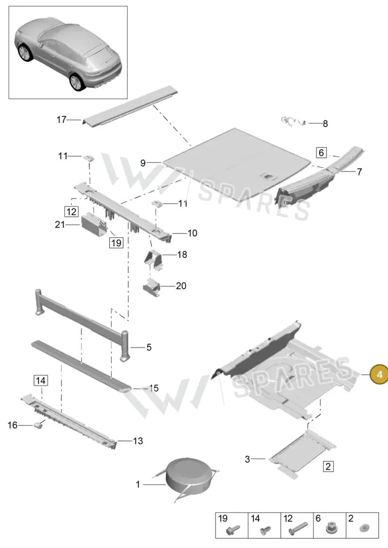 95B863462F — Porsche Macan (2018-2022) diagram p52807050, position 4