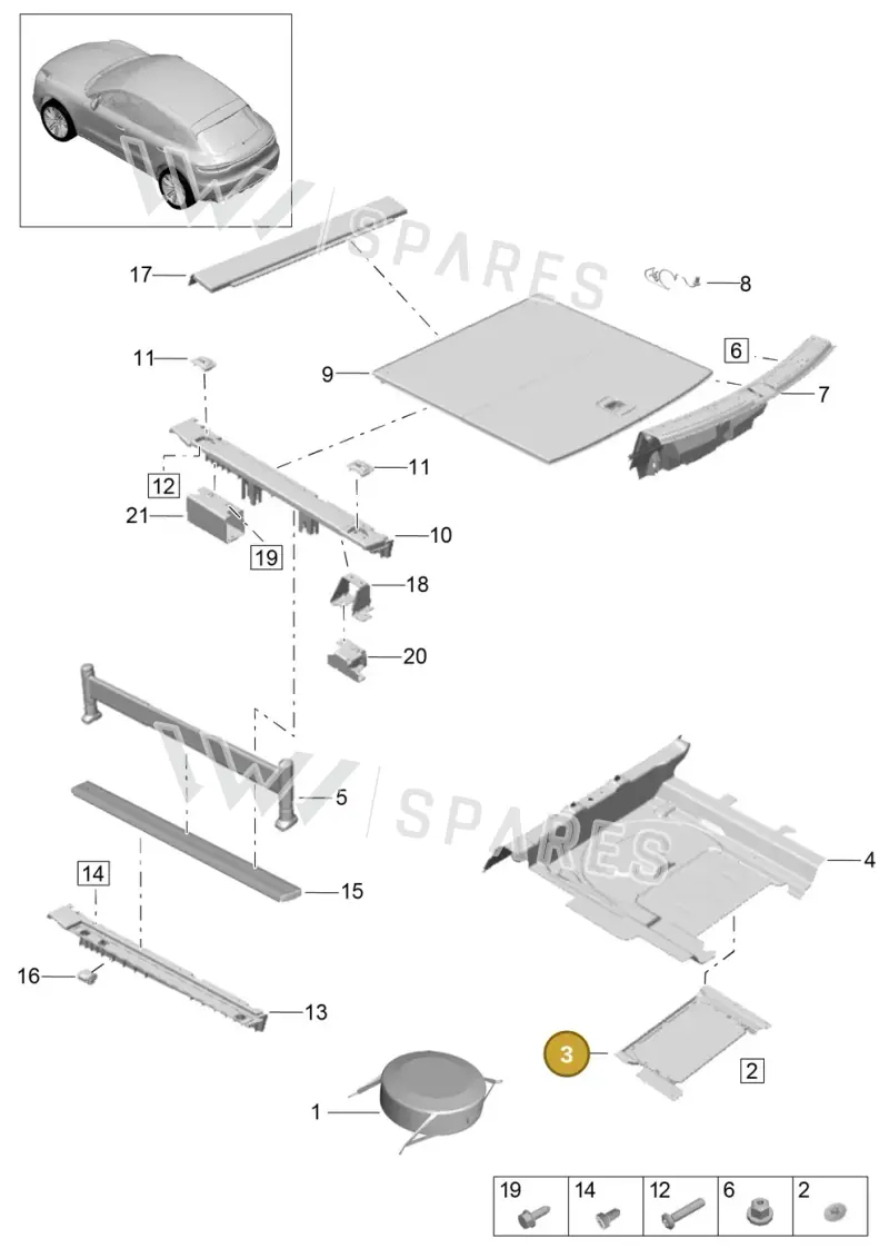 95B863565E — Porsche Macan (2018-2022) diagram p52807050, position 3