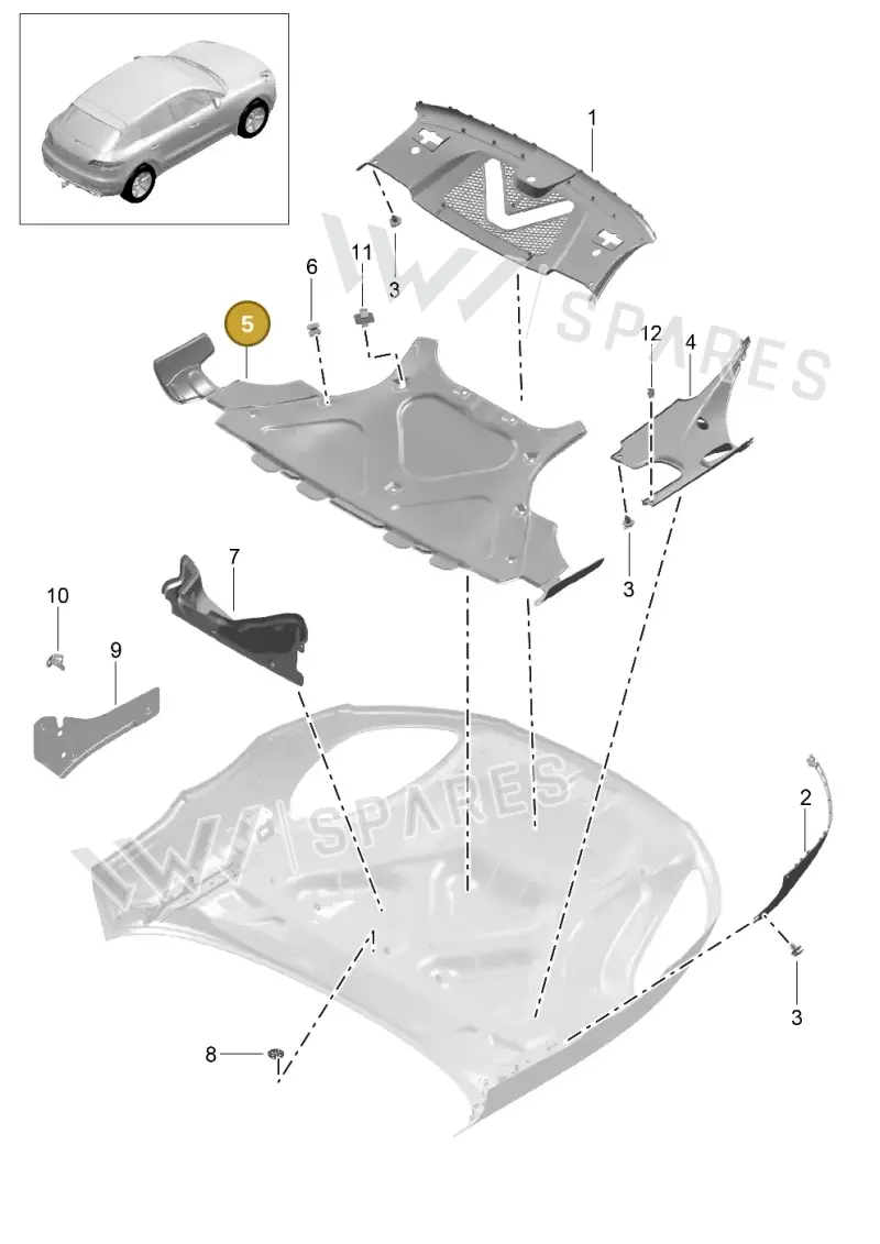 95B863831B — Porsche Macan (2013-2018) diagram p44807000, position 5