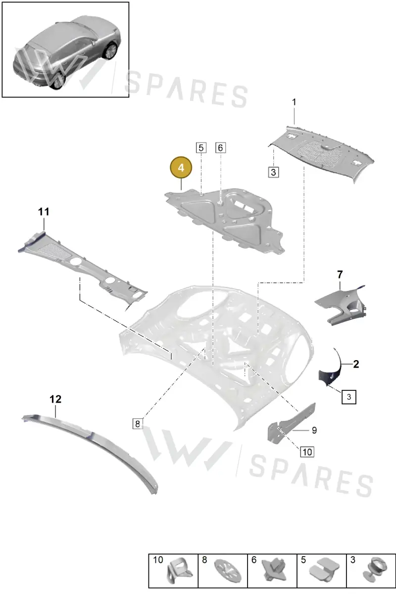 95B863831C — Porsche Macan R4 TFSI (2018-) diagram p52000192, position 4