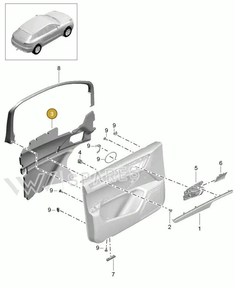 95B863979 — Porsche Macan (2013-2018) diagram p44808040, position 3