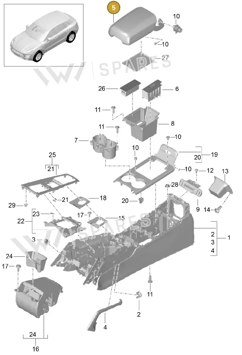 95B864207Q6J0 — Porsche Macan (2013-2018) diagram p44809020, position 5