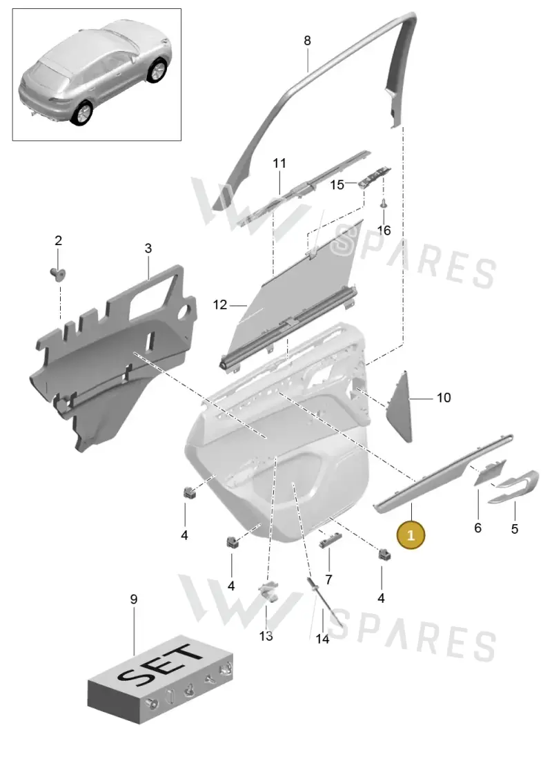 95B867061AAOR2 — Porsche Macan (2013-2018) diagram p44808090, position 1