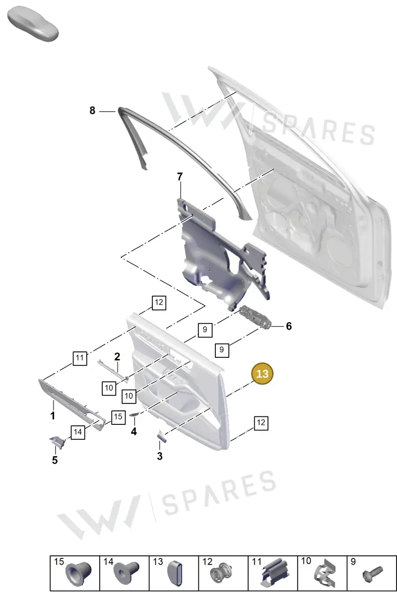 95B867084A — Porsche Cayenne Coupe (2023-2023) diagram p60808490, position 13