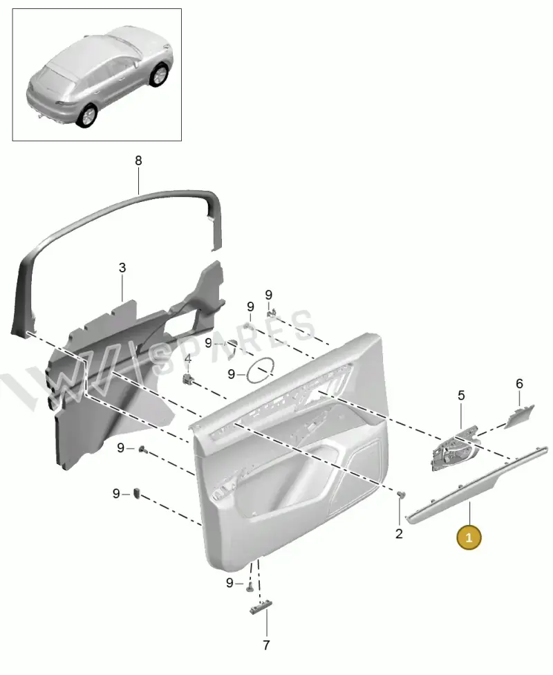 95B867409DOT1 — Porsche Macan (2013-2018) diagram p44808040, position 1