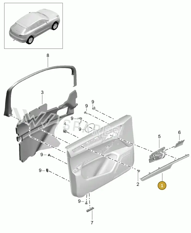 95B867409FOA7 — Porsche Macan (2013-2018) diagram p44808040, position 1