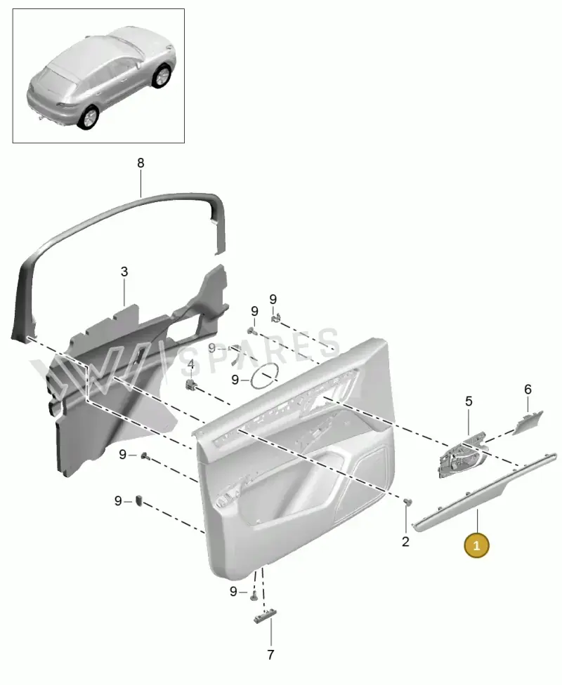 95B867410KOT1 — Porsche Macan (2013-2018) diagram p44808040, position 1