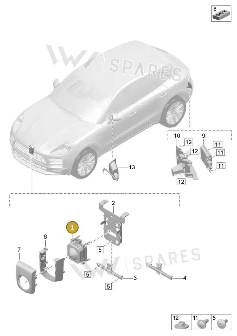 95B907567J — Porsche Macan (2018-2022) diagram p52000170, position 1
