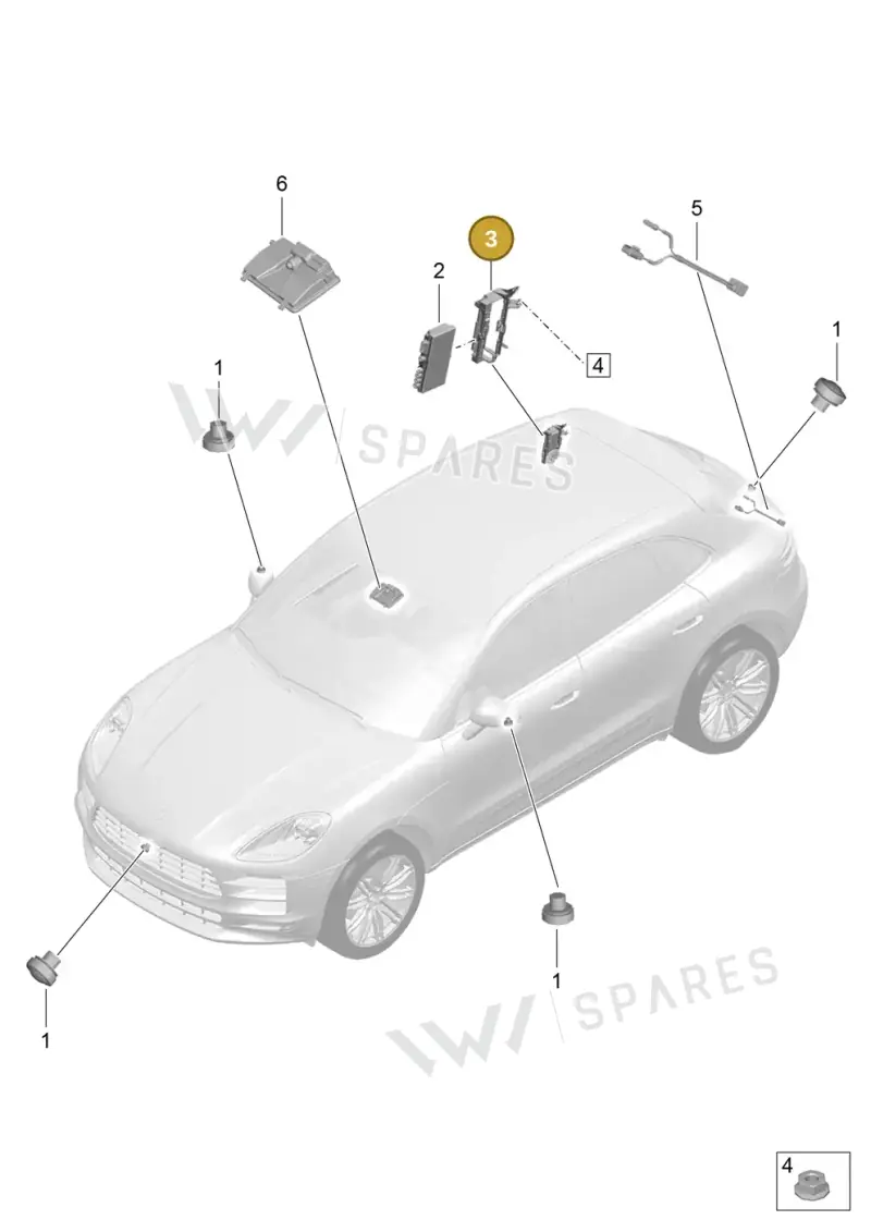 95B907680 — Porsche Macan (2018-2022) diagram p52913000, position 3