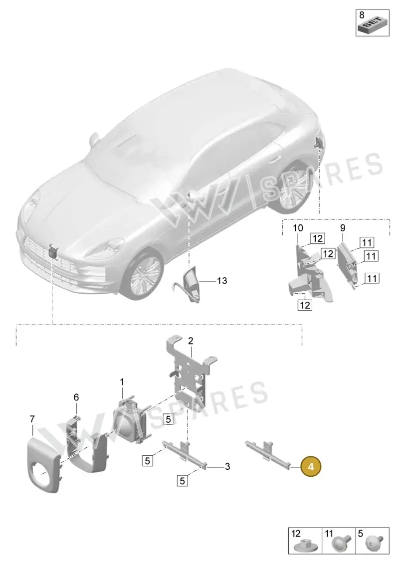 95B907699A — Porsche Macan (2018-2022) diagram p52000170, position 4