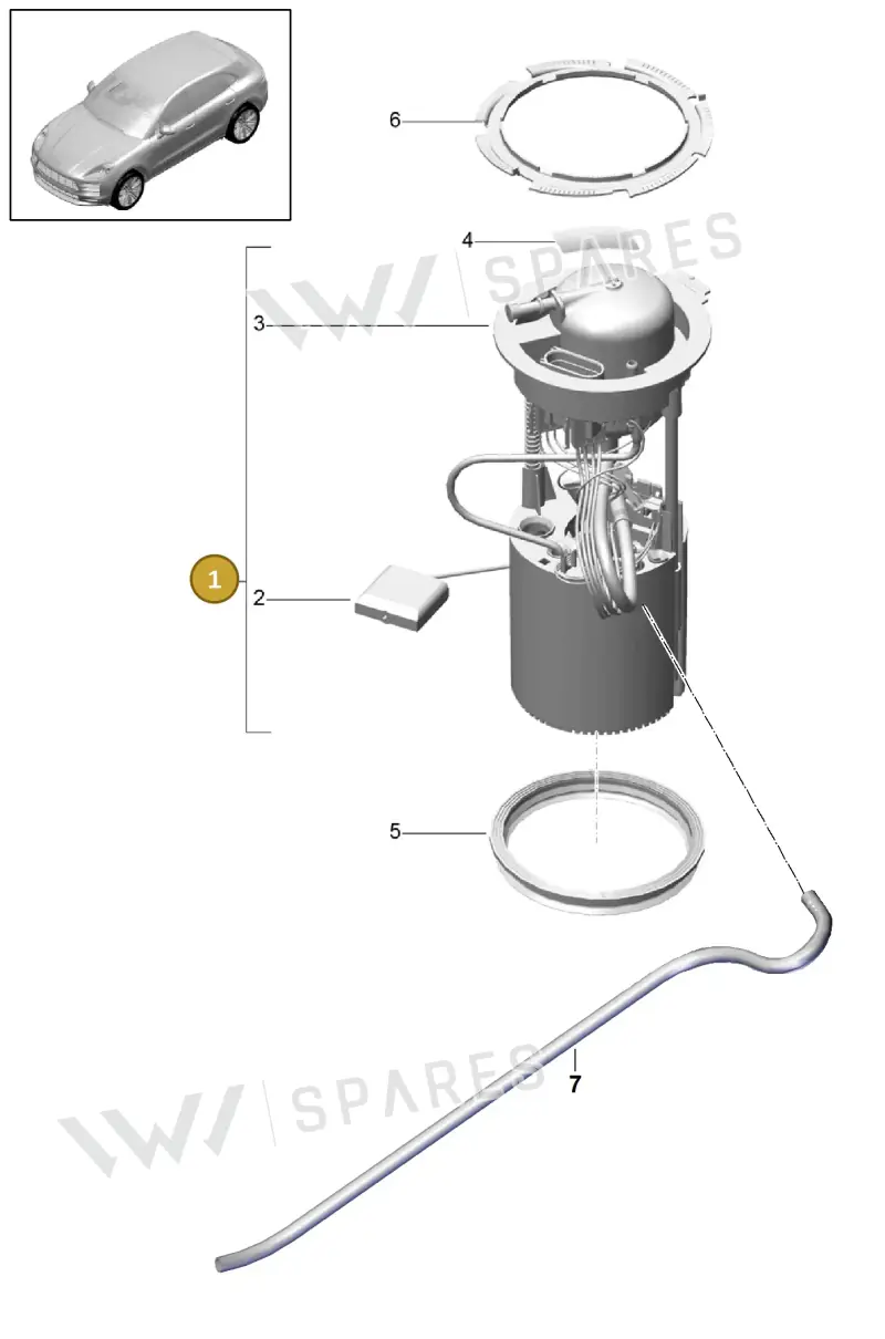 95B919051A — Porsche Macan GTS (2013-2018) diagram p44201012, position 1