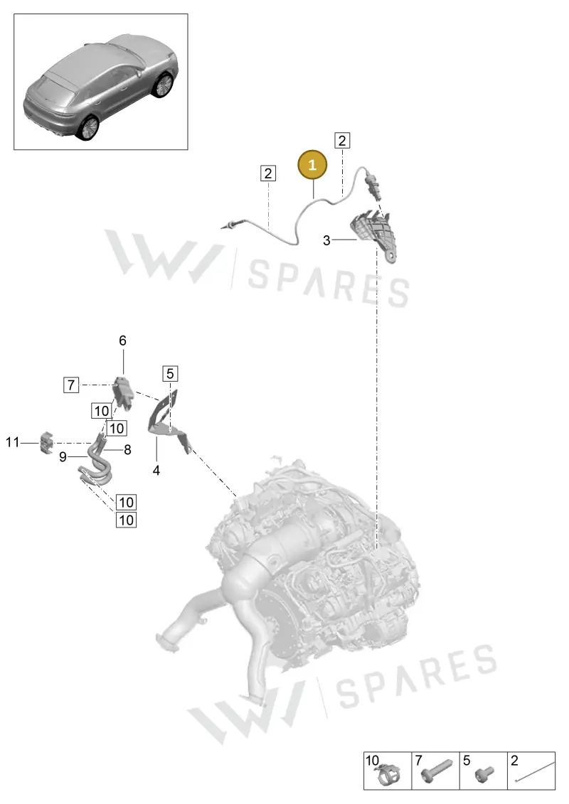 95B919529 — Porsche Macan (2018-2022) diagram p52202410, position 1