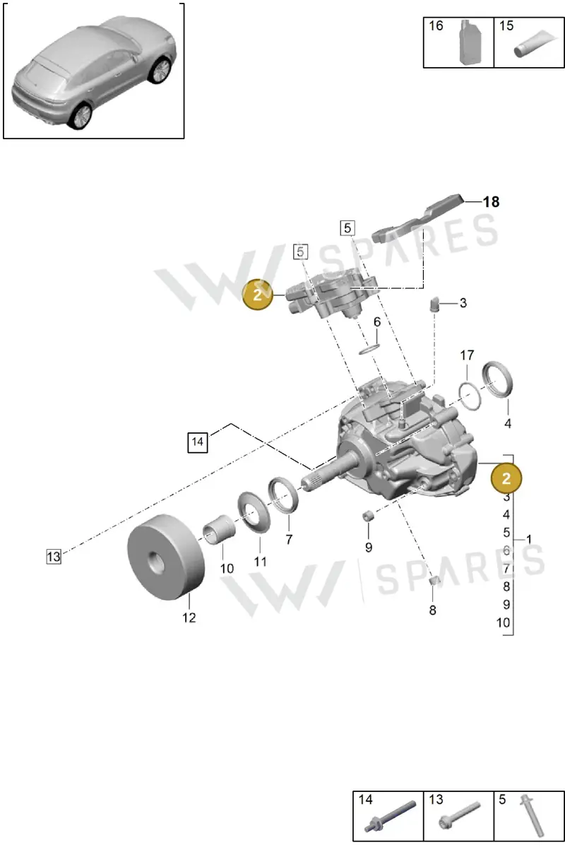 95B927755G — Porsche Macan (2018-2022) diagram p52000220, position 2