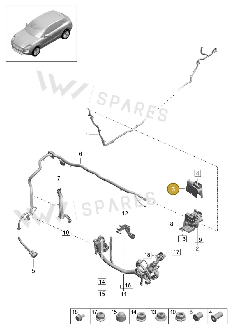 95B937115A — Porsche Macan (2018-2022) diagram p52902065, position 3