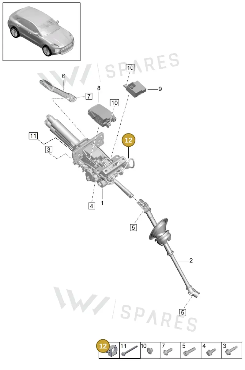 95B937149C — Porsche Macan (2018-2022) diagram p52403060, position 12