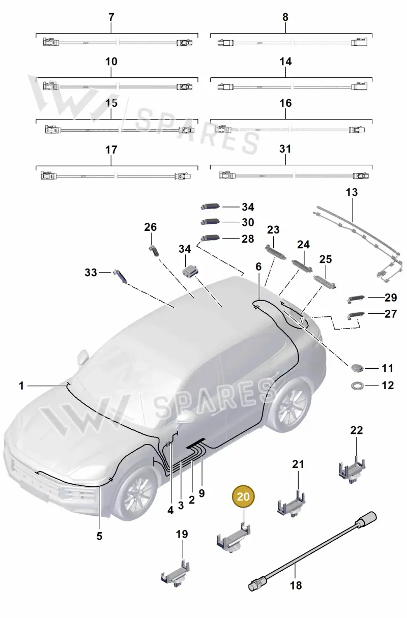 95B937545D — Porsche Cayenne Coupe (2023-2023) diagram p60912100, position 20