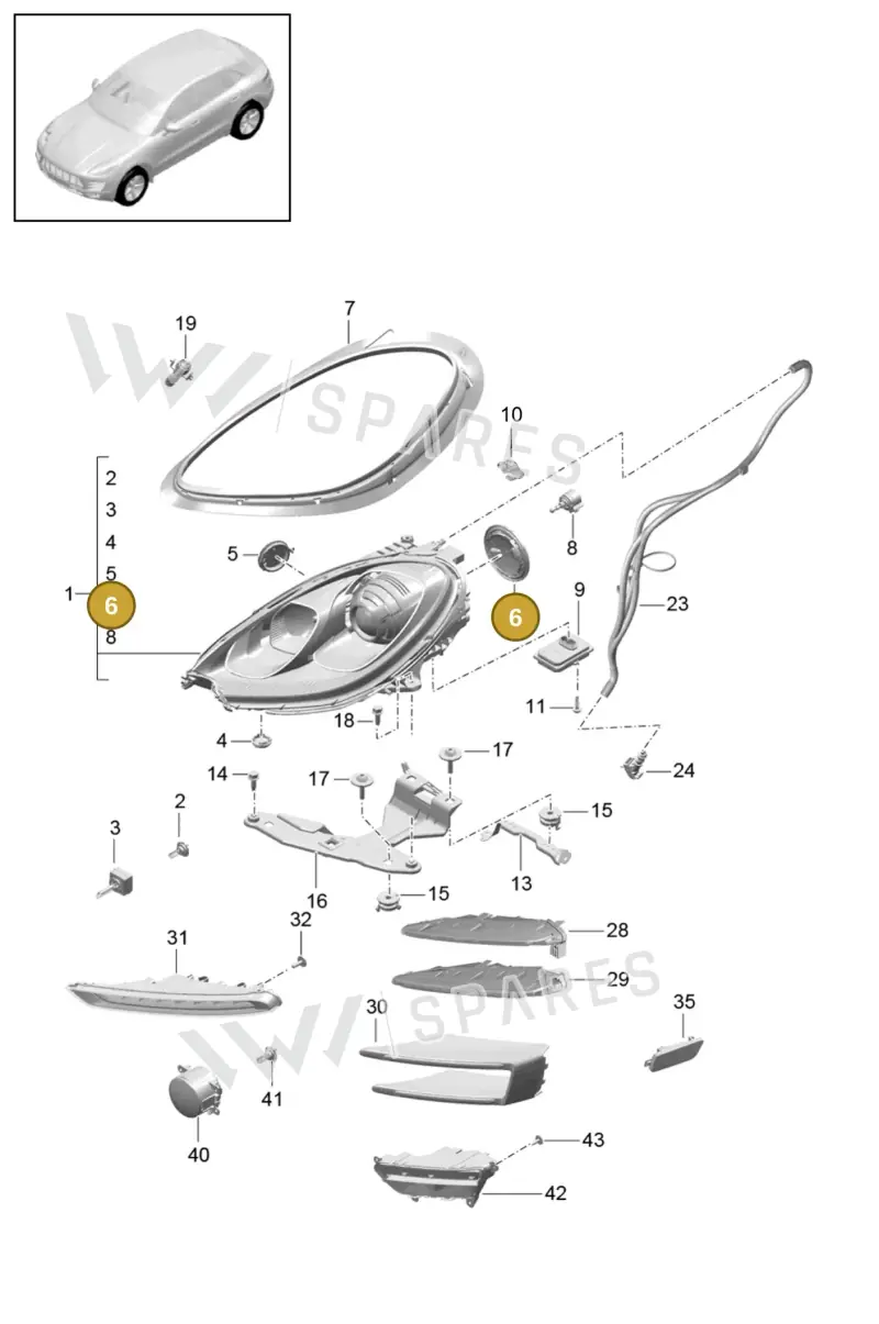 95B941363 — Porsche Macan (2013-2018) diagram p44905000, position 6