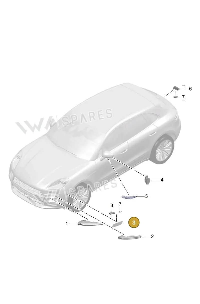95B945120 — Porsche Macan R4 TFSI (2018-) diagram p52905040, position 3