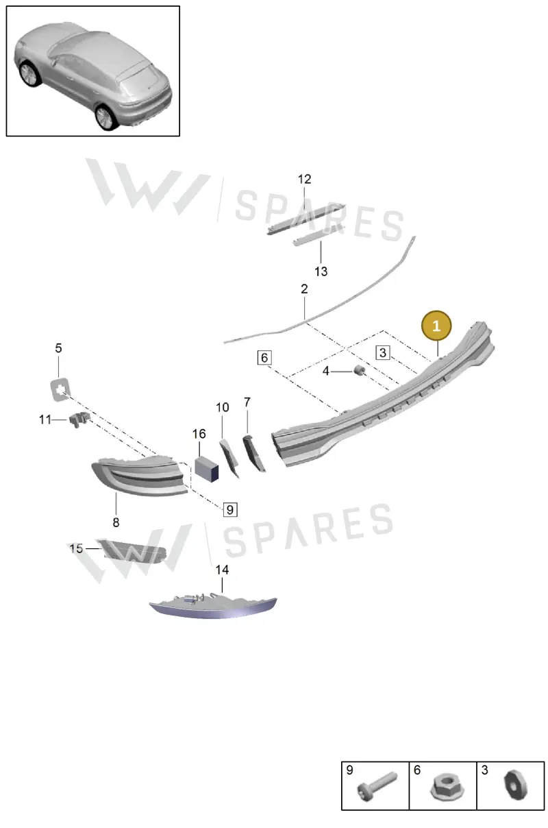 95B945307C — Porsche Macan (2018-2022) diagram p52000220, position 1